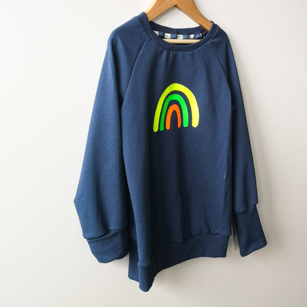 Raglanpulli Regenbogen neon