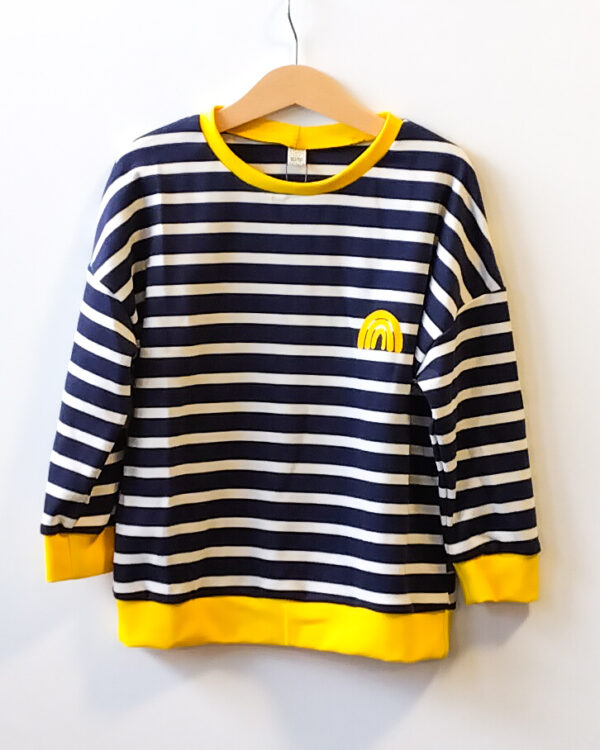 Oversized Sweatshirt gestreift navy