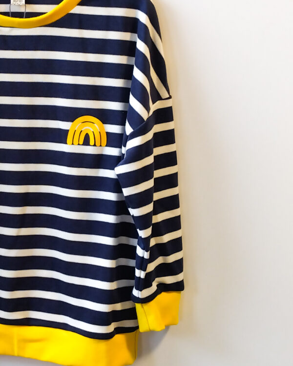 Oversized Sweatshirt gestreift navy