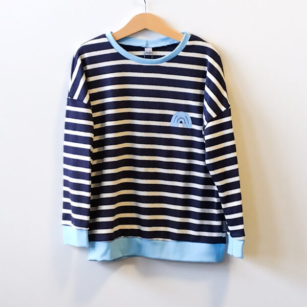 Oversized Sweatshirt gestreift navy